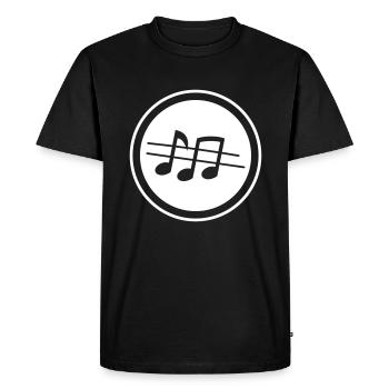 Partitions musicales - T-shirt Premium bio Homme - noir - Devant - Nico (187cm)