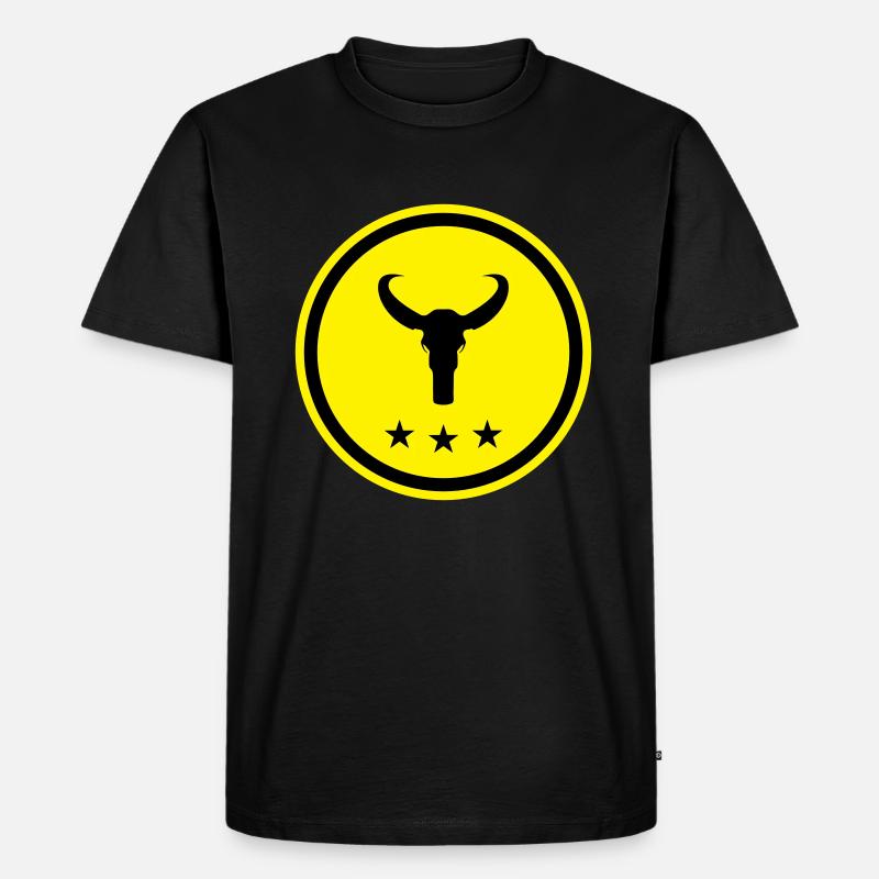 Bulle Skelett - Männer Premium Bio T-Shirt - Schwarz