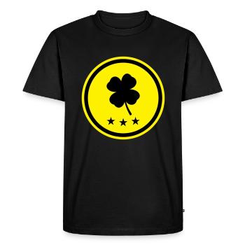 Bonheur de trèfle - T-shirt Premium bio Homme - noir - Devant - Nico (187cm)