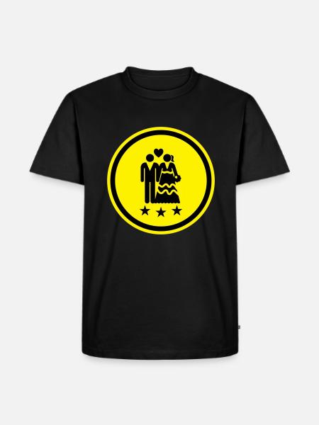 Paar Hochzeit Brautpaar - Männer Premium Bio T-Shirt - Schwarz