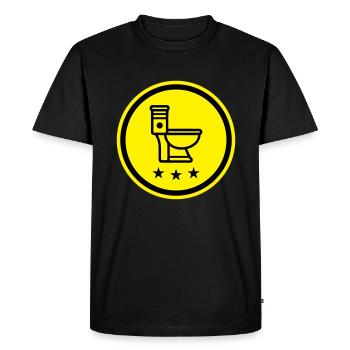 Wc toilette - T-shirt Premium bio Homme - noir - Devant - Nico (187cm)