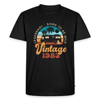 40 years anniversary 40 years born in 1983 motorhome - Men's Premium Organic T-Shirt - black - Front - Nico (187cm)