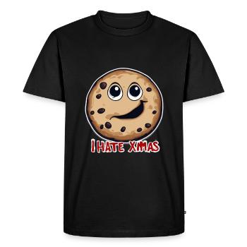 Je déteste Noël Funny Cookie Cookie Avent - T-shirt Premium bio Homme - noir - Devant - Nico (187cm)