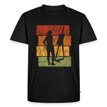art artiste artiste peintre peintre rétro - T-shirt Premium bio Homme - noir - Devant - Nico (187cm)