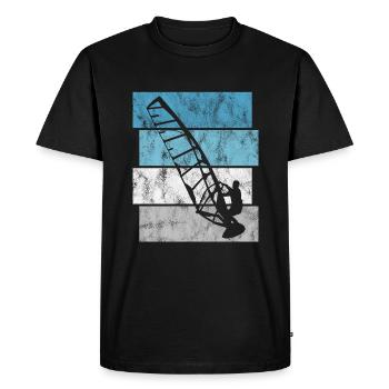 Windsurfer Windsurfing Retro Windsurfing Surfing - Men's Premium Organic T-Shirt - black - Front - Nico (187cm)