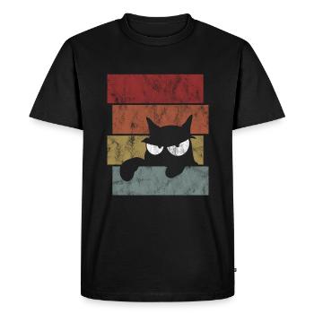 Chat chat - T-shirt Premium bio Homme - noir - Devant - Nico (187cm)