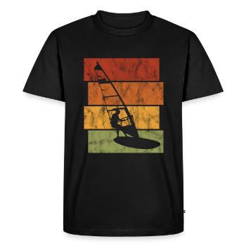 Windsurfer Retro Windsurfing Windsurfing Surfing - Men's Premium Organic T-Shirt - black - Front - Nico (187cm)