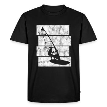 Windsurfing Windsurfers Retro Windsurfing Surfing - Men's Premium Organic T-Shirt - black - Front - Nico (187cm)
