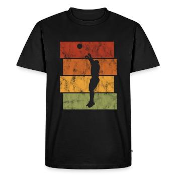 Basket basket basketteur basketteur - T-shirt Premium bio Homme - noir - Devant - Nico (187cm)