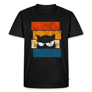 Chat chat - T-shirt Premium bio Homme - noir - Devant - Nico (187cm)