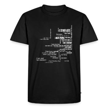 Ennemi - T-shirt Premium bio Homme - noir - Devant - Nico (187cm)