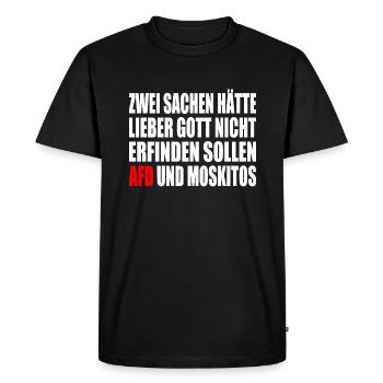 Against the right - Men's Premium Organic T-Shirt - black - Front - Nico (187cm)