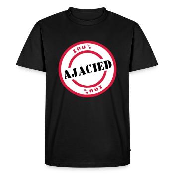 Ajacied - Men's Premium Organic T-Shirt - black - Front - Nico (187cm)