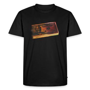 Dollars - Men's Premium Organic T-Shirt - black - Front - Nico (187cm)