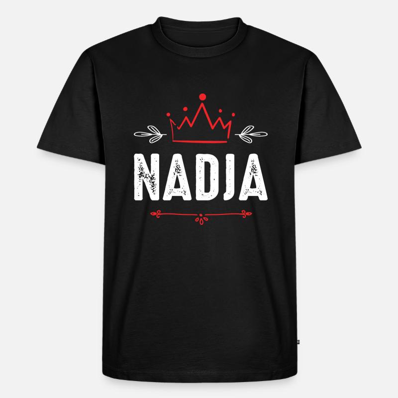 Nadja - Männer Premium Bio T-Shirt - Schwarz