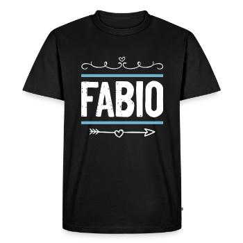 Fabio - T-shirt Premium bio Homme - noir - Devant - Nico (187cm)