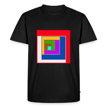 Carré central - T-shirt Premium bio Homme - noir - Devant - Nico (187cm)