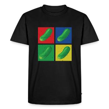 Concombres - T-shirt Premium bio Homme - noir - Devant - Nico (187cm)
