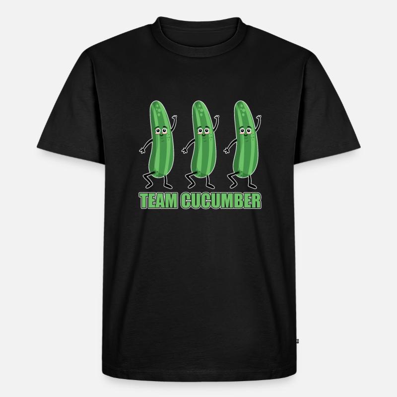 Team Gurke - Männer Premium Bio T-Shirt - Schwarz