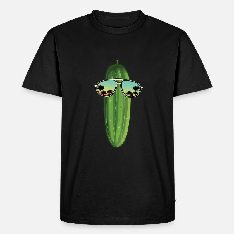 Gurke - Männer Premium Bio T-Shirt - Schwarz