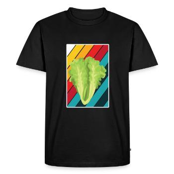 Laitue - T-shirt Premium bio Homme - noir - Devant - Nico (187cm)