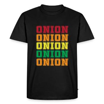 Oignon - T-shirt Premium bio Homme - noir - Devant - Nico (187cm)