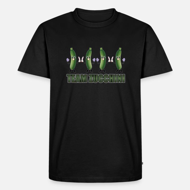 Zucchini - Männer Premium Bio T-Shirt - Schwarz