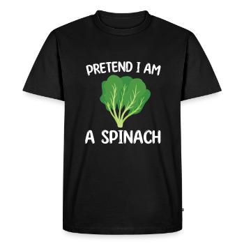 Spinach - Men's Premium Organic T-Shirt - black - Front - Nico (187cm)