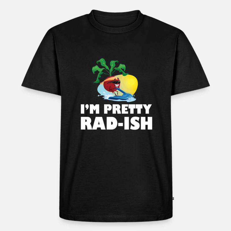 Radieschen Wassersport - Männer Premium Bio T-Shirt - Schwarz