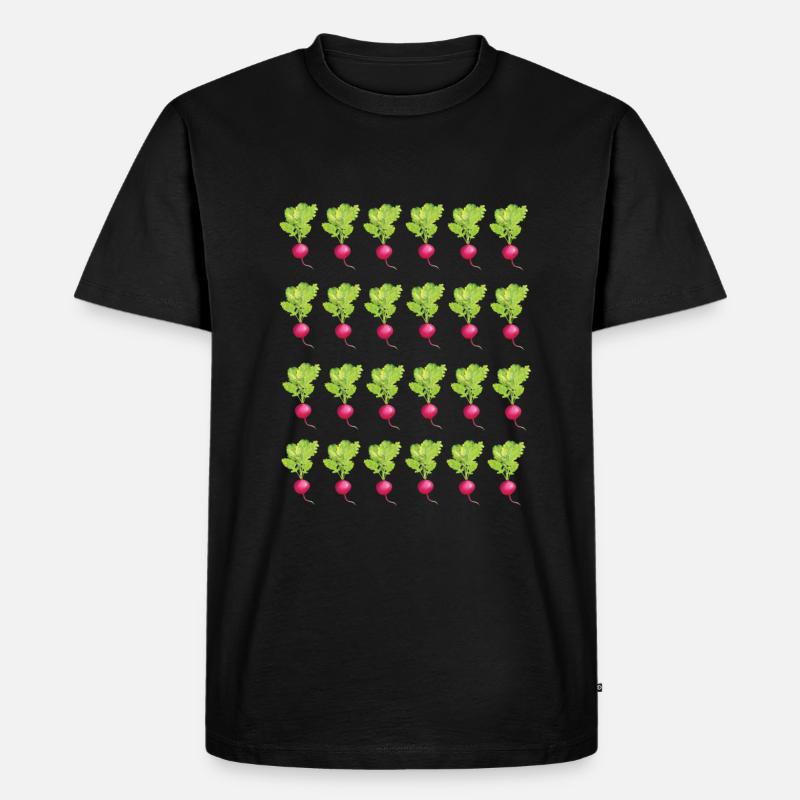 Radieschen - Männer Premium Bio T-Shirt - Schwarz