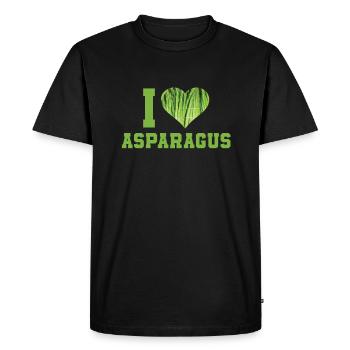 I love asparagus - Men's Premium Organic T-Shirt - black - Front - Nico (187cm)