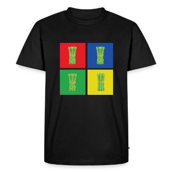 Asparagus Gift - Men's Premium Organic T-Shirt - black - Front - Nico (187cm)