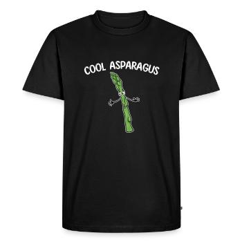 Cool Asparagus T-Shirt - Men's Premium Organic T-Shirt - black - Front - Nico (187cm)