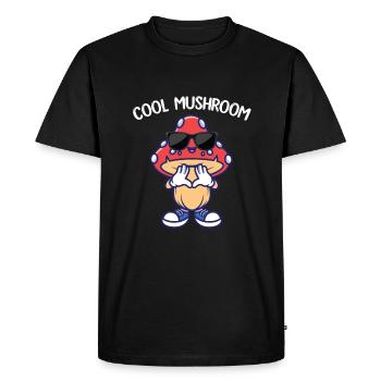 Champignon frais - T-shirt Premium bio Homme - noir - Devant - Nico (187cm)