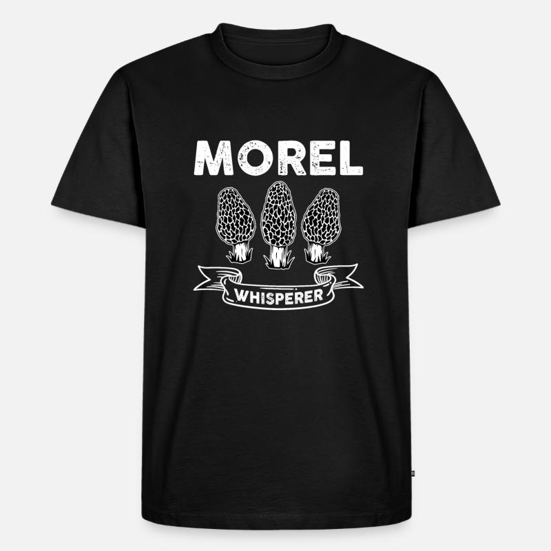 Morcheln Flüsterer - Männer Premium Bio T-Shirt - Schwarz