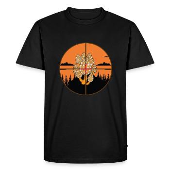 Morels Mushroom Hunting - Men's Premium Organic T-Shirt - black - Front - Nico (187cm)
