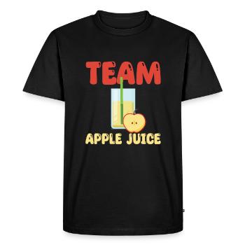 Team Apple Juice - Men's Premium Organic T-Shirt - black - Front - Nico (187cm)