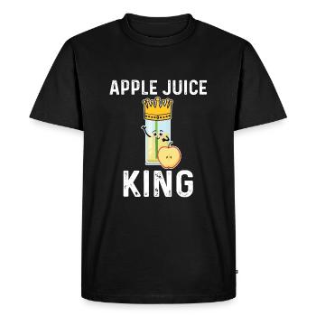 Apple juice king - Men's Premium Organic T-Shirt - black - Front - Nico (187cm)