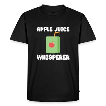 Apple Juice Whisperer - Men's Premium Organic T-Shirt - black - Front - Nico (187cm)