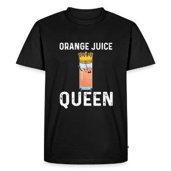 Orange Juice Queen - Men's Premium Organic T-Shirt - black - Front - Nico (187cm)