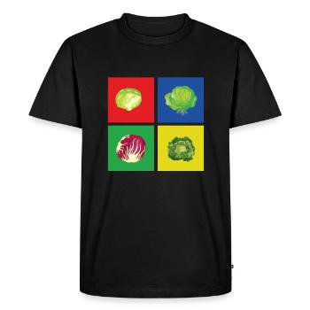 Chou - T-shirt Premium bio Homme - noir - Devant - Nico (187cm)