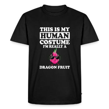 Dicton du fruit du dragon - T-shirt Premium bio Homme - noir - Devant - Nico (187cm)