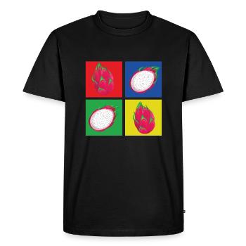 T-shirt Aux Fruits du Dragon - T-shirt Premium bio Homme - noir - Devant - Nico (187cm)