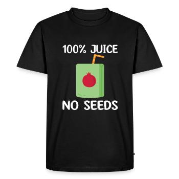 Pomegranate Juice - Men's Premium Organic T-Shirt - black - Front - Nico (187cm)