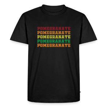 Pomegranate - Men's Premium Organic T-Shirt - black - Front - Nico (187cm)
