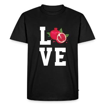 I love pomegranate - Men's Premium Organic T-Shirt - black - Front - Nico (187cm)