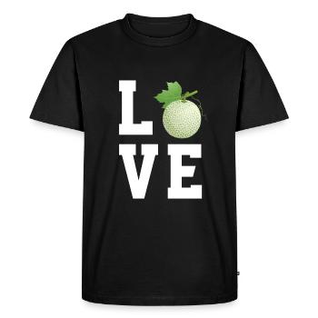 I love cantaloupe melons - Men's Premium Organic T-Shirt - black - Front - Nico (187cm)