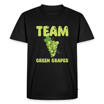 Team Green Grapes - Men's Premium Organic T-Shirt - black - Front - Nico (187cm)