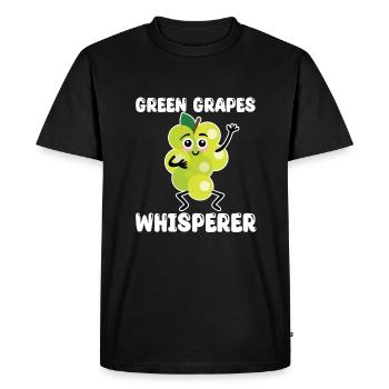 Chuchoteur de raisin vert - T-shirt Premium bio Homme - noir - Devant - Nico (187cm)
