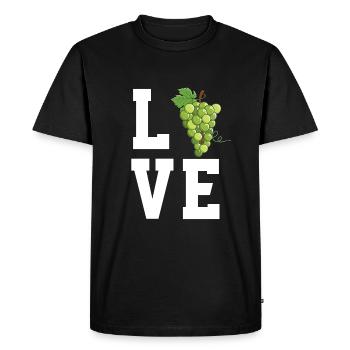 Chers raisins verts - T-shirt Premium bio Homme - noir - Devant - Nico (187cm)
